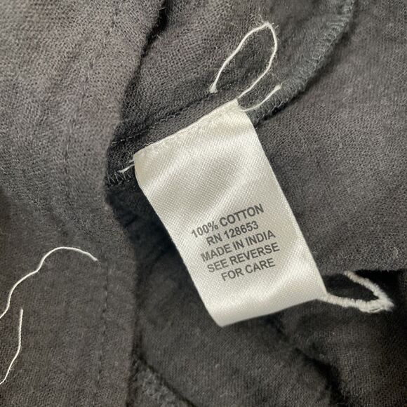 Calypso St. Barth Women's L Top Black Embroidered Gauzy Cotton Short Sleeve *NWT - Picture 8 of 9